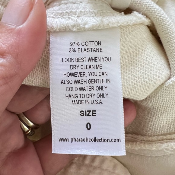 NWOT $289 Pharaoh Wide Leg High Rise Jeans in Ivory Women’s Size 0 - Picture 6 of 7